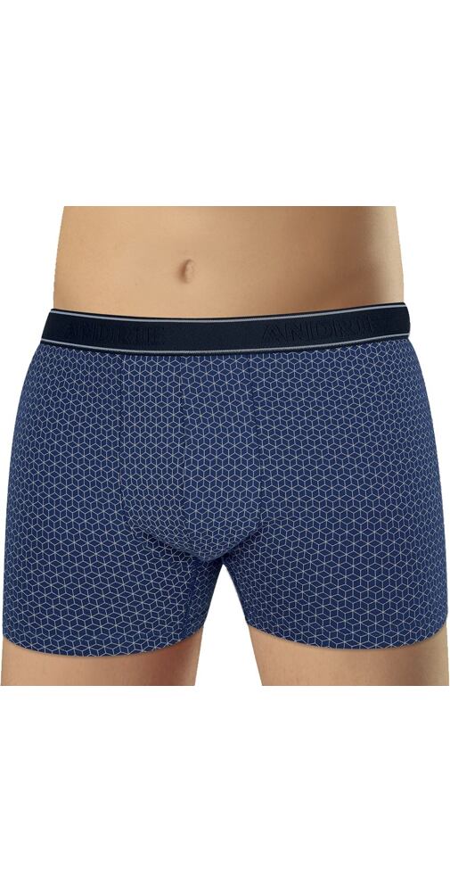 Pánské boxerky s přiznanou gumou v pase Andrie PS 5651 modré
