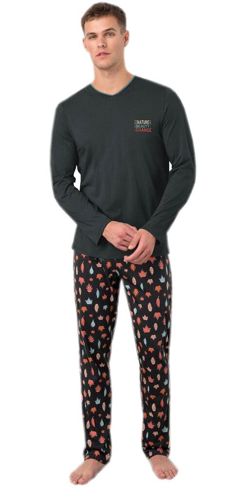 Dlouhé pánské pyžamo Vamp! Rory 17616 dark gray