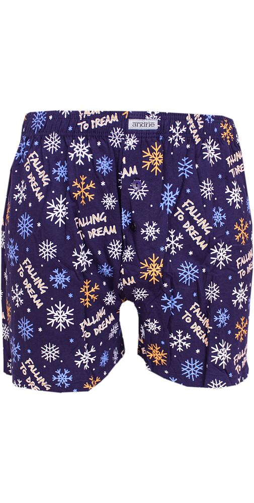 Pánské trenky s relaxačním motivem Andrie PS 5684 navy