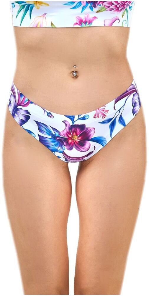 Dámské brazilky s barevným tiskem Meméme Purple bloom