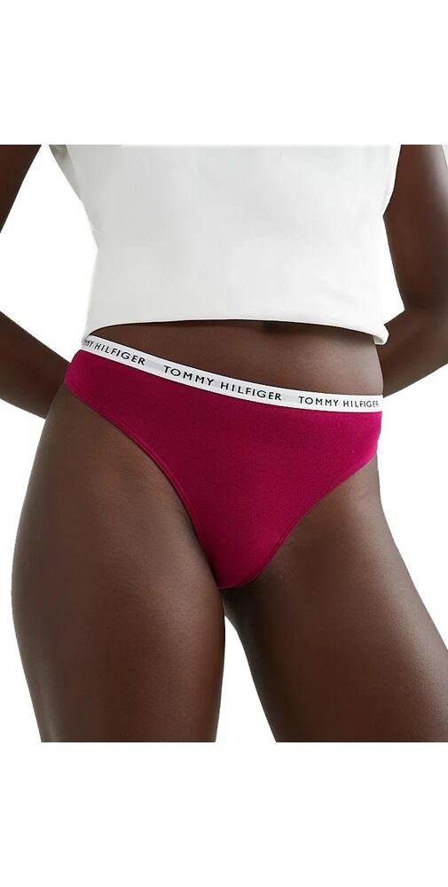 Dámská tanga Tommy Hilfiger UW0UW02829 purpurová