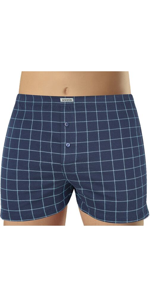 Bavlněné trenkoslipy pro muže  Andrie PS 5716 navy-tyrkys