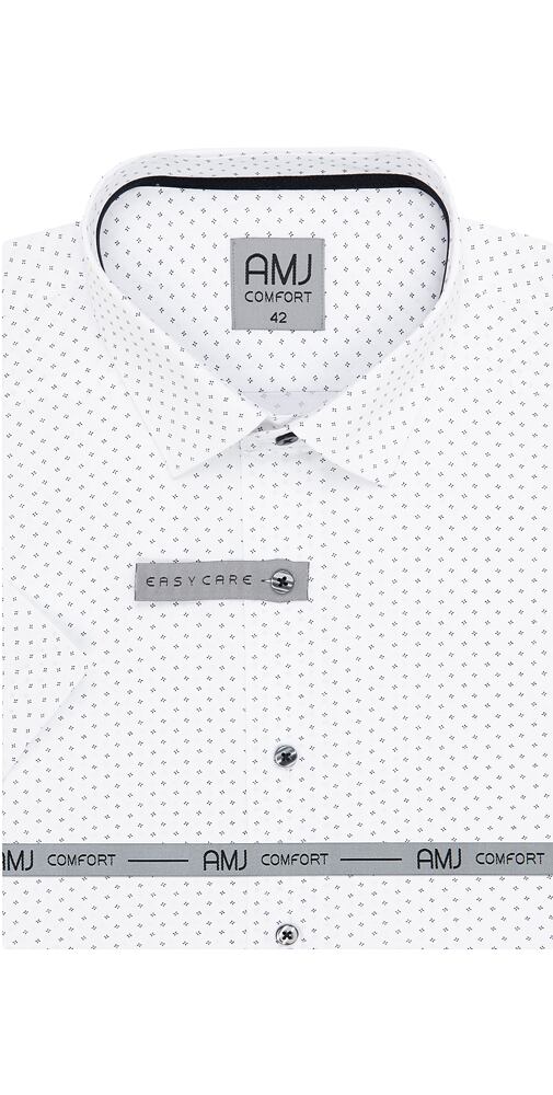 Elegantní košile pro muže AMJ Comfort VKBR 1277 bílo-grafit