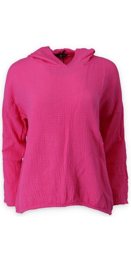 Ležérní dámská mikina s kapucí 3722 fuchsia