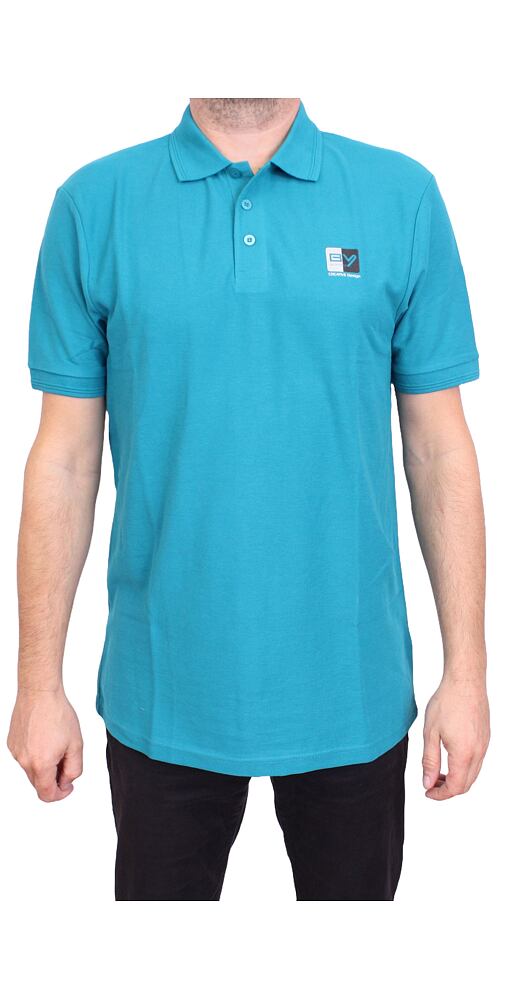 Příjemné pánské tričko s límečkem Scharf SFZ23057 emerald