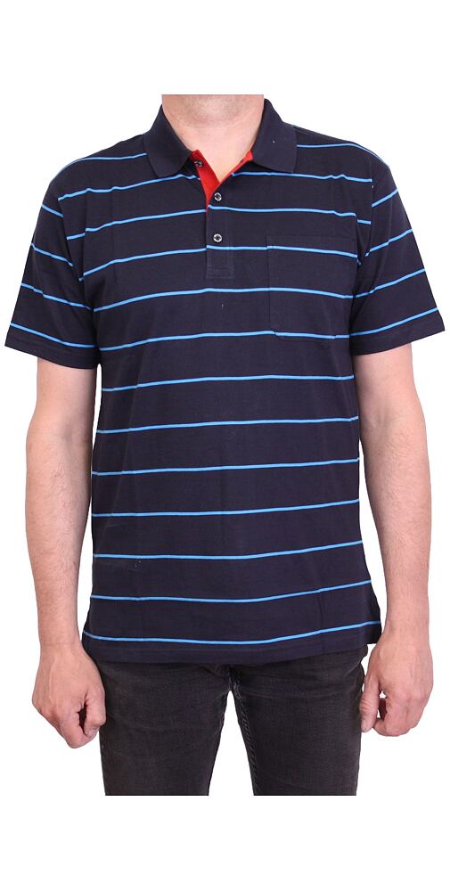 Polokošile pro muže s krátkým rukávem M.X.O. 41102 navy proužka