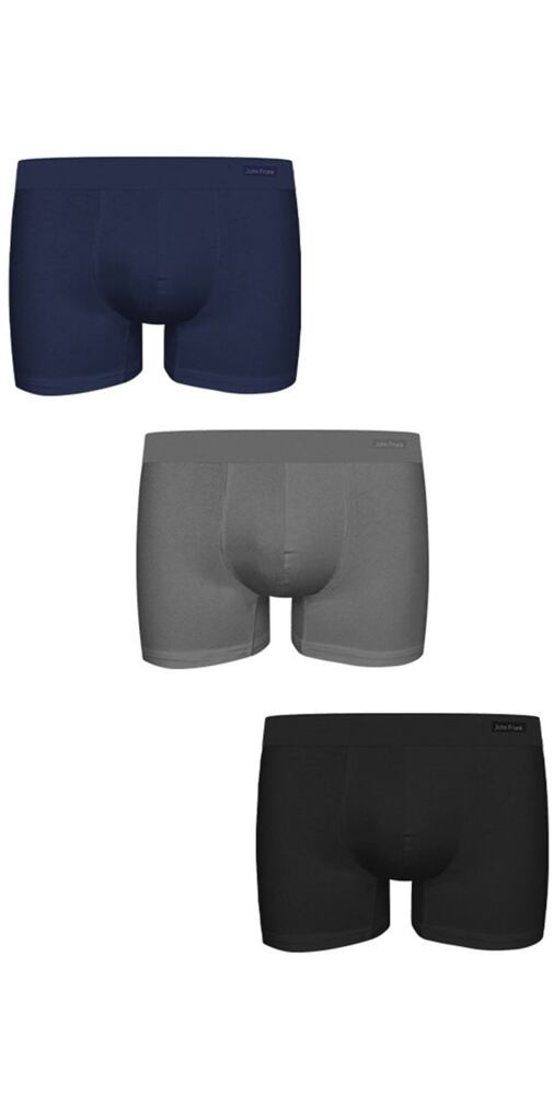 Boxerky pro muže John Frank s micromodalem JF3BMODNA01 mix 3 pack