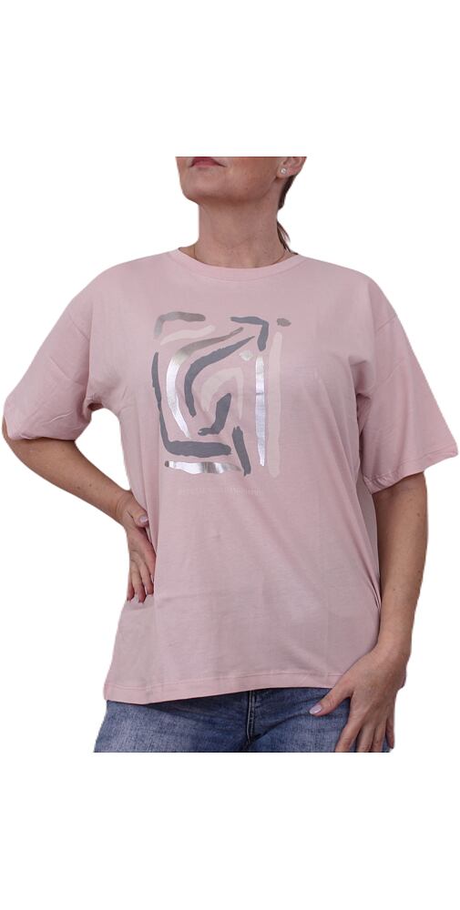 Stylové dámské tričko Latynka 504 st. růžová