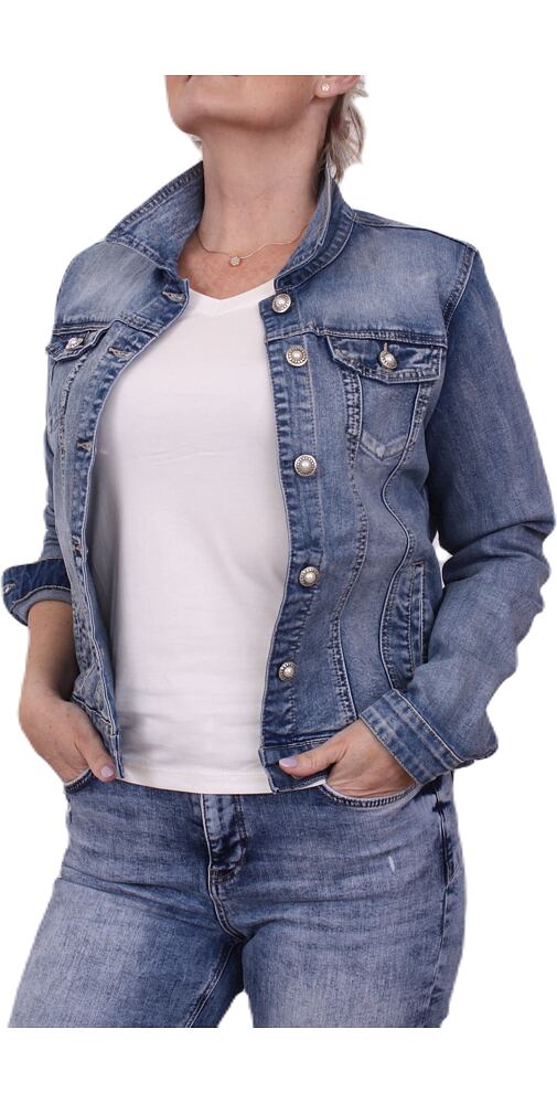 Dámská riflová bundička E384 denim