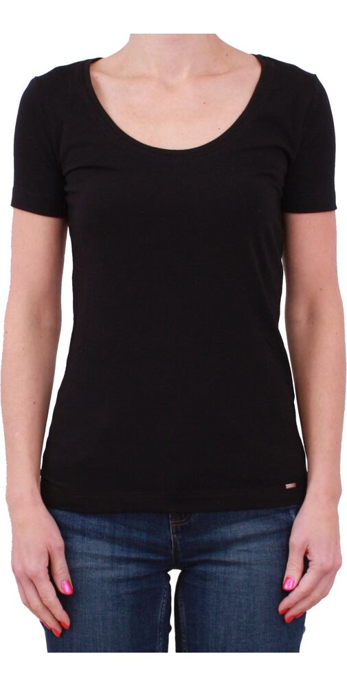 Černé tričko pro ženy z bavlny