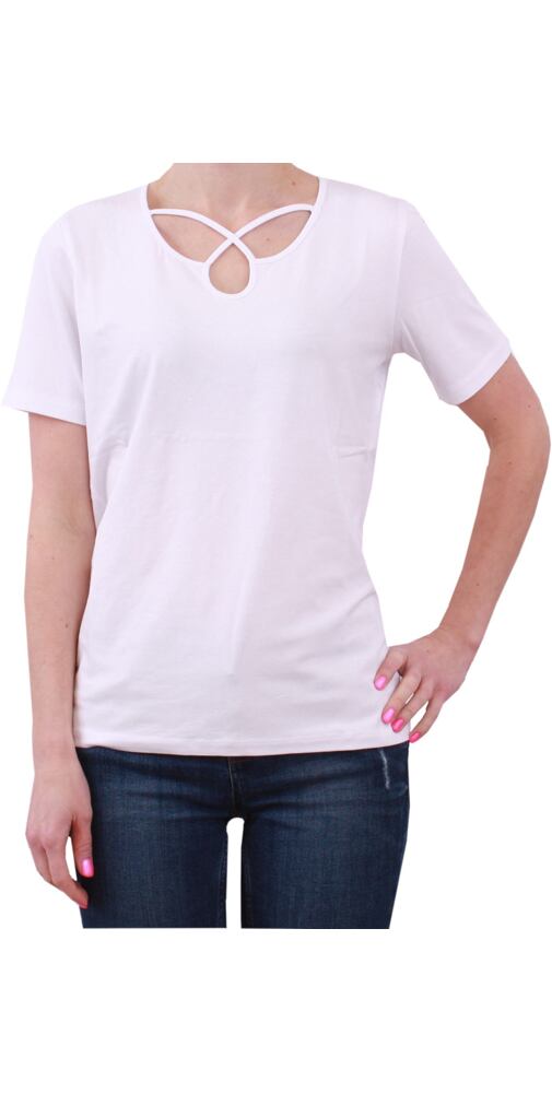 Jednobarevné tričko bílá barva Marinello