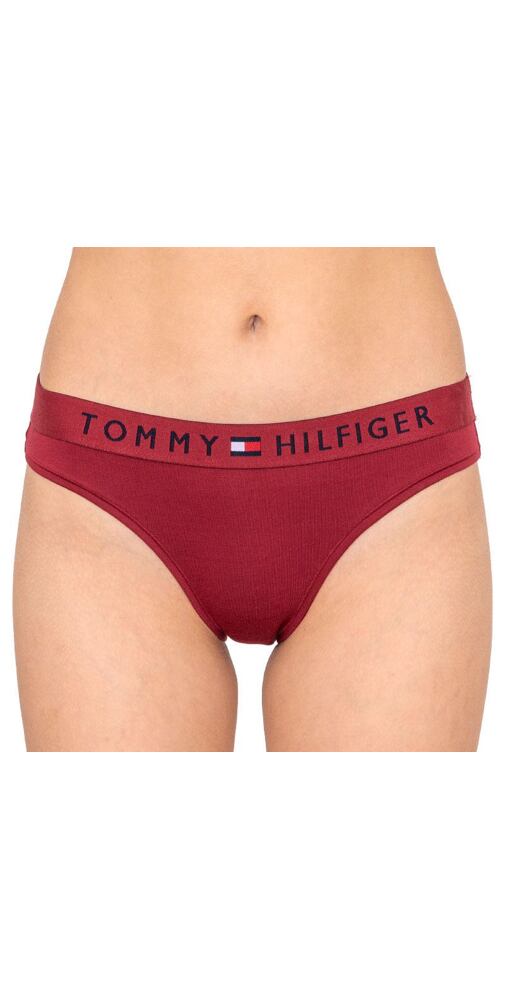 Bavlněné bordo kalhotky Tommy Hilfiger