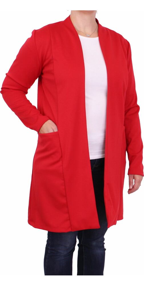 Elegantní kardigan s kapsami Orange Point 2139 červený