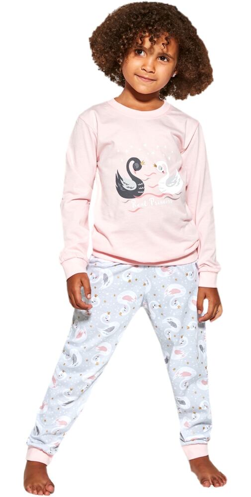 Dívčí dlouhé pyžamo Kids Swan 2 pink