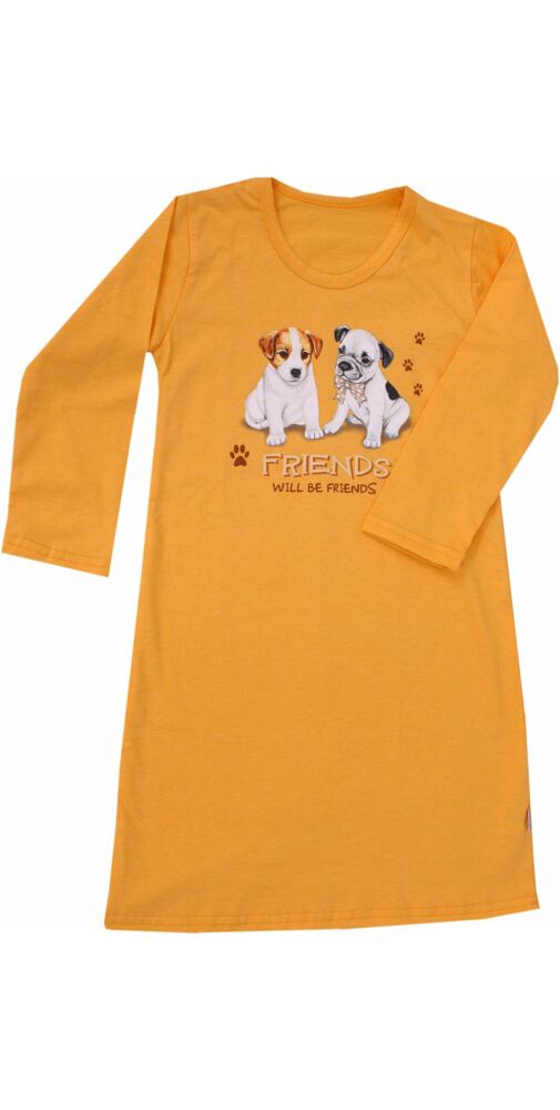 Dívčí košilka na spaní Cornette Dog medová