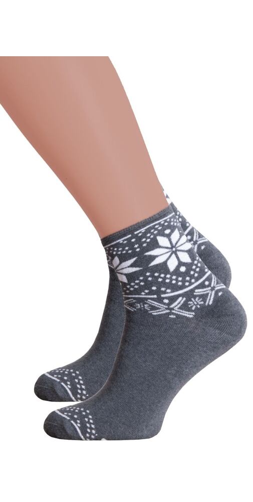 Dámské hřejivé ponožky Steven 43123 šedé