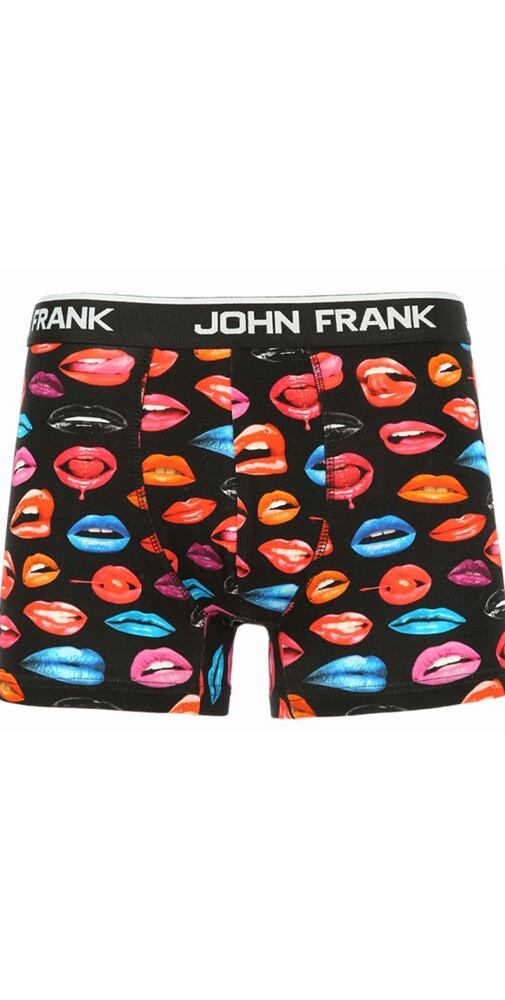 Boxerky pro muže s barevným potiskem John Frank 323 hot lips