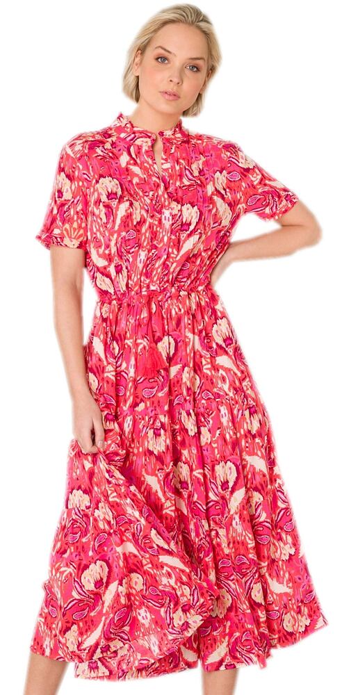 Atraktivní dlouhé dámské šaty Yest 0003707 korál