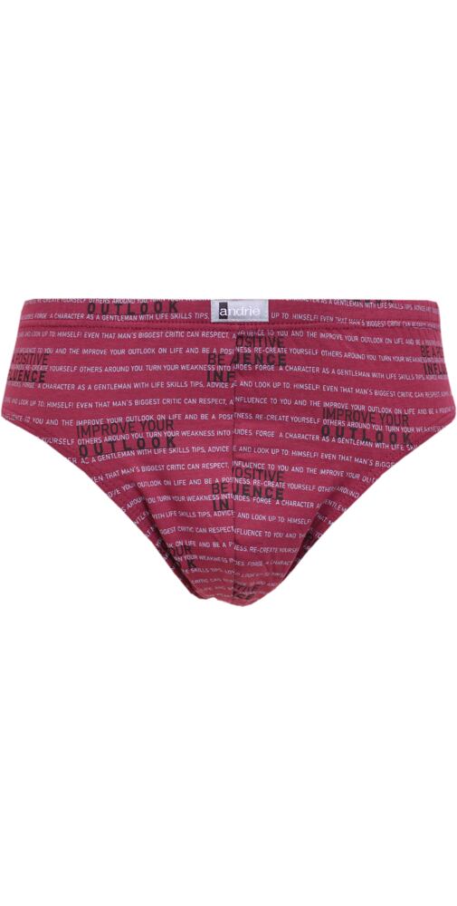 Pánské slipy s modalem Andrie PS 3555 bordo