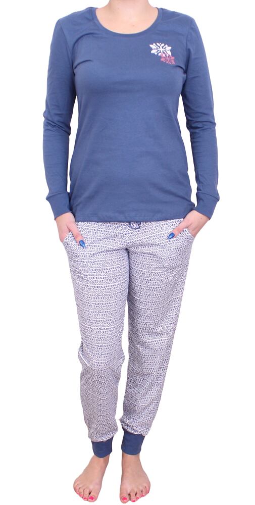 Dlouhé pyžamo pro ženy Pleas 180756 jeans