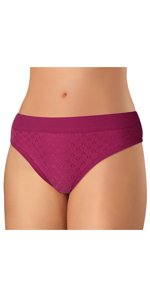 Jednobarevné dámské kalhotky Andrie PS 1009 purpurová