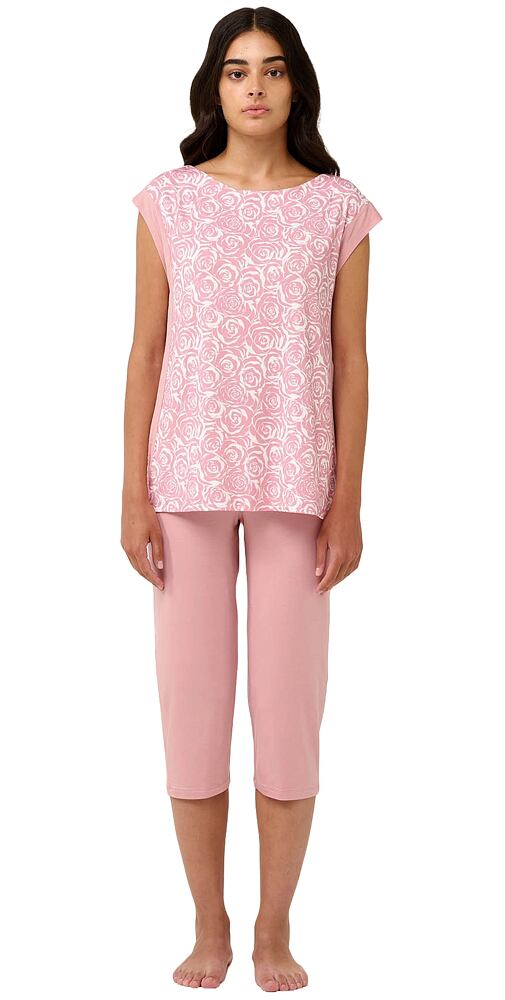 Dámské pyžamo Vamp s kapri kalhotami 22000 pink blush