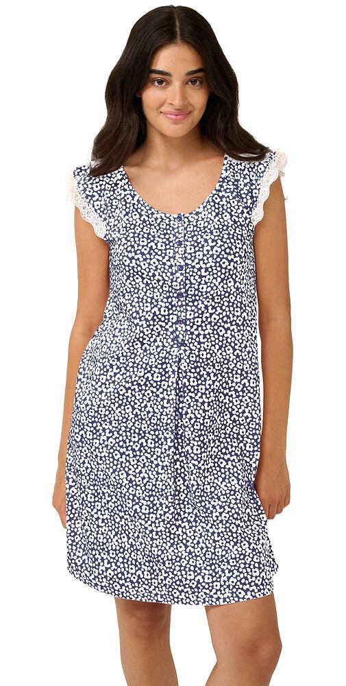 Bavlněná kojící a těhotenská noční košile Vamp 22220 blue peony