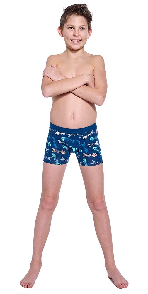 Chlapecké boxerky Cornette Young Fishbone navy