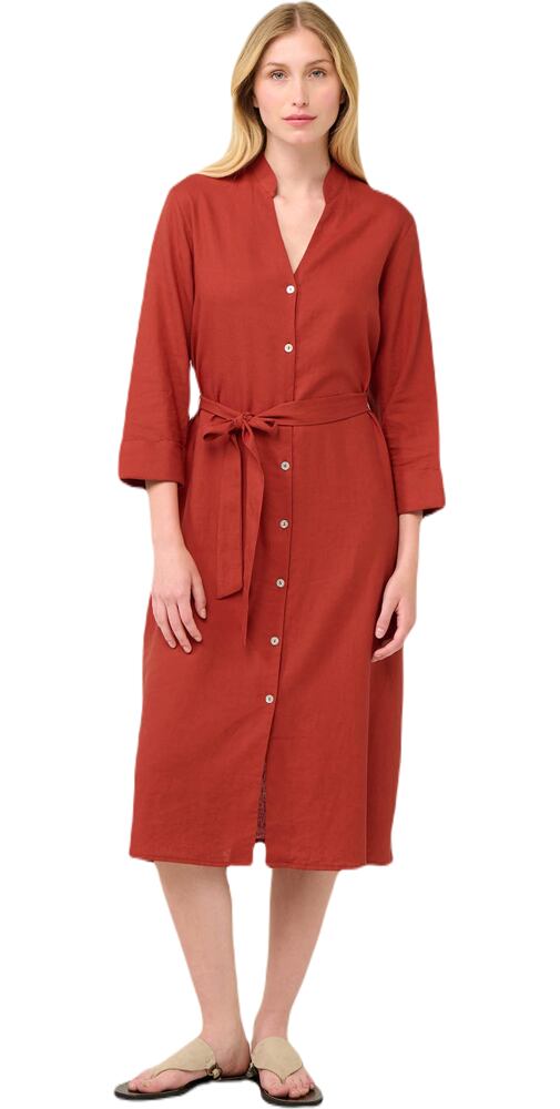 Letní šaty Vamp z popelínu s knoflíky 22458 red chili