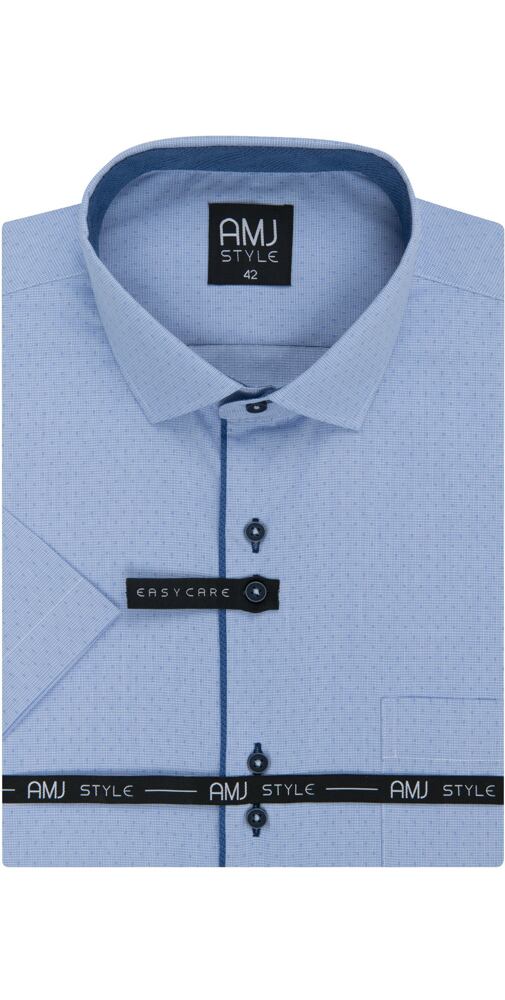Pánská společenská košile s puntíky sv. modrá