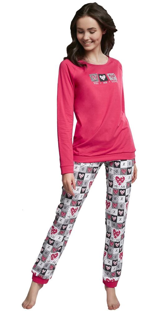 Dívčí bavlněné dlouhé pyžamo