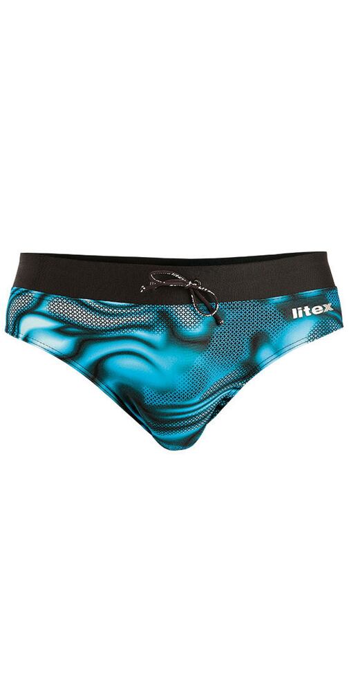 Tyrkysové plavky pro muže s gumou v pase Litex