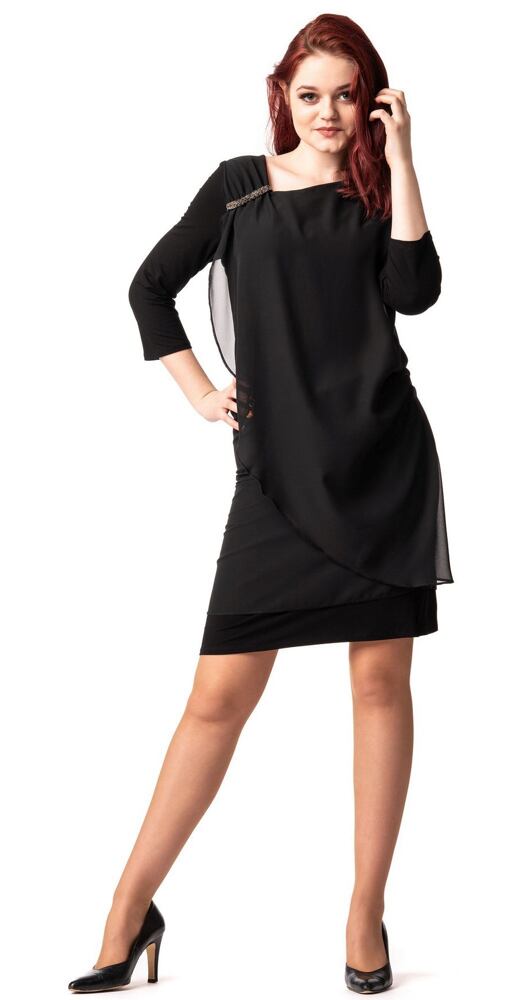 Černé šaty do společnosti Fashion Mam