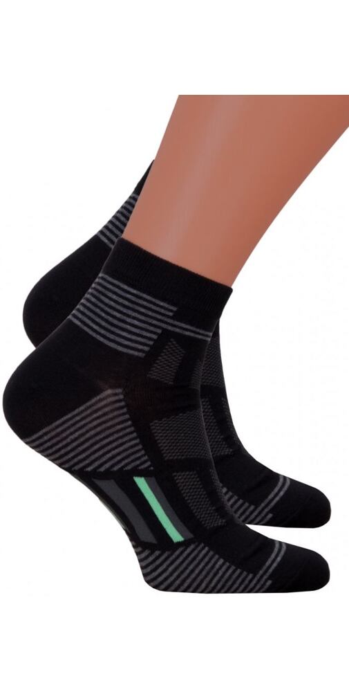 Kotníčkové ponožky pro muže Steven 242054 černé