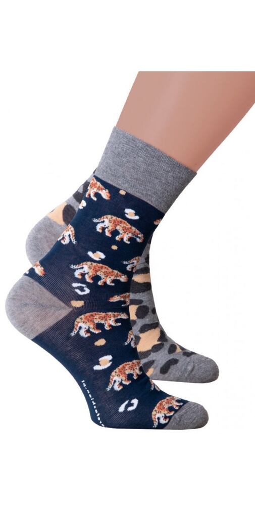 Pánské vzorované ponožky More 61079 levhart