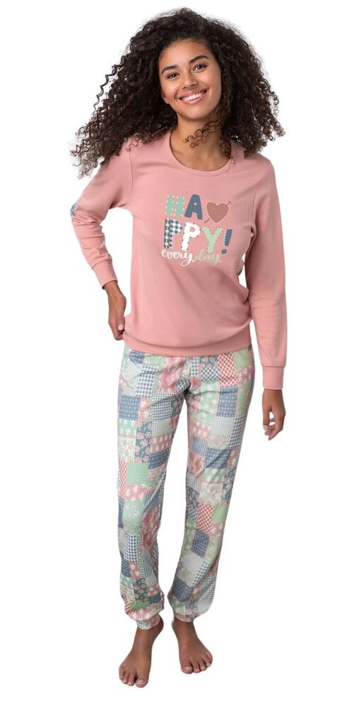Vamp dvoudílné pyžamo pro ženy Gil 17524 pink tan