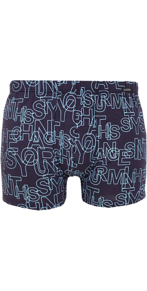 Pánské boxerky s modalem Andrie PS 5700 navy-tyrkys