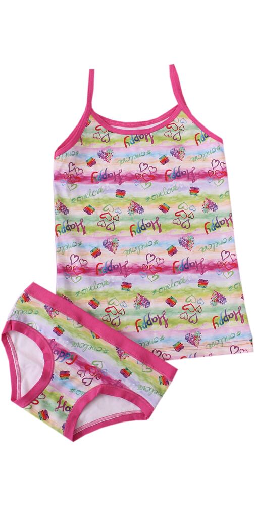 Dívčí komplet spodního prádla Bimba SS599 +B2509 rosa fluo