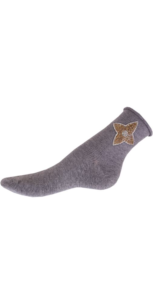 Bavlněné ponožky s kamínky Magnetis hvězda šedá