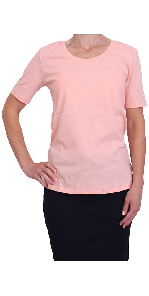 Bavlněné tričko pro ženy Pleas 181720 losos