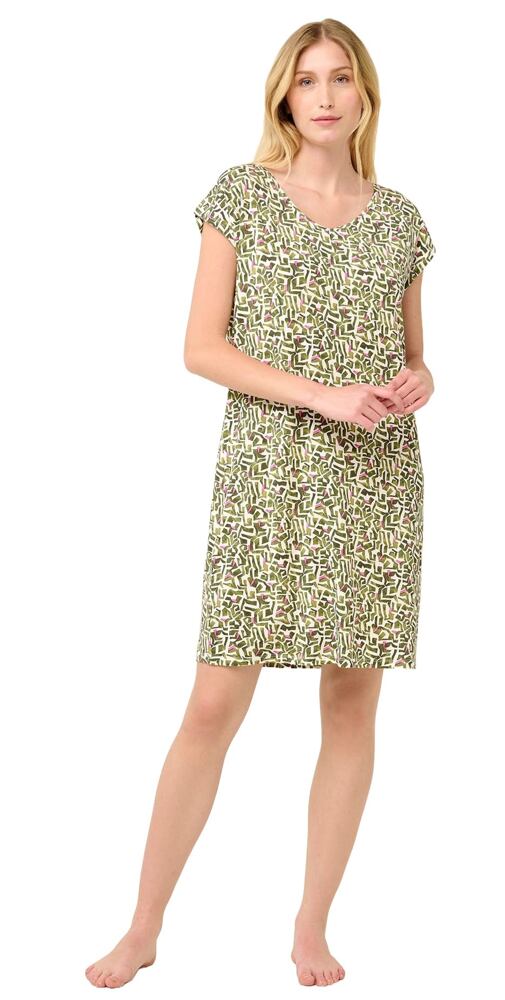 Letní noční košile s potiskem Vamp 22033 green ivy