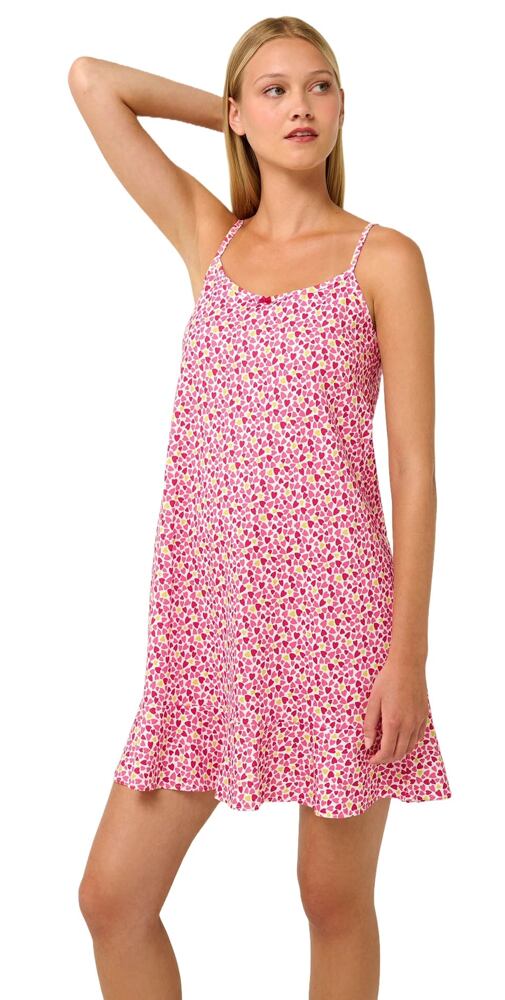 Bavlněná letní noční košile na ramínka Vamp 22287 pink blossom