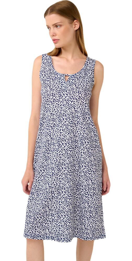 Bavlněná letní noční košile Vamp bez rukávů 22225 blue peony
