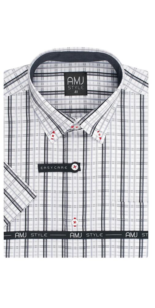 Košile AMJ Style VKR 828 - šedá kostička