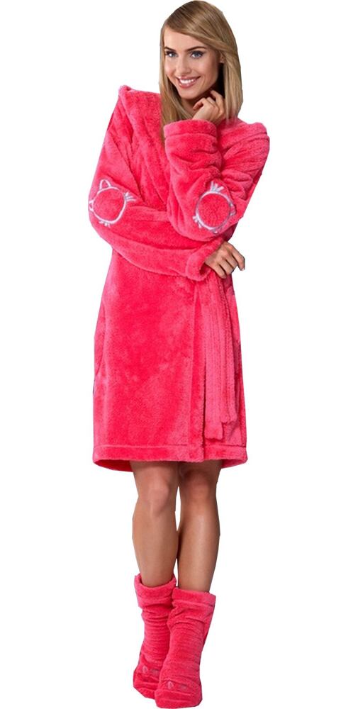 Krátký dámský župan pink