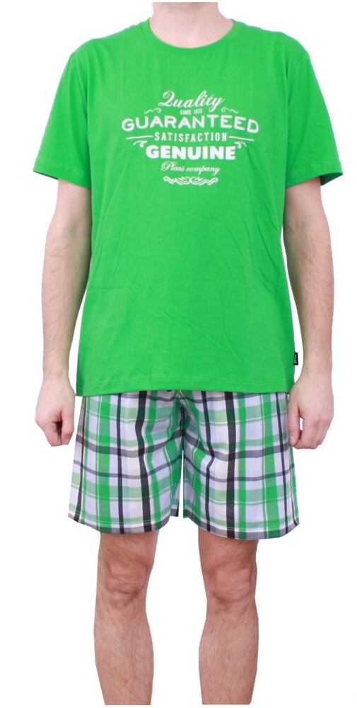 Bavlněné pyžamo Pleas zelená