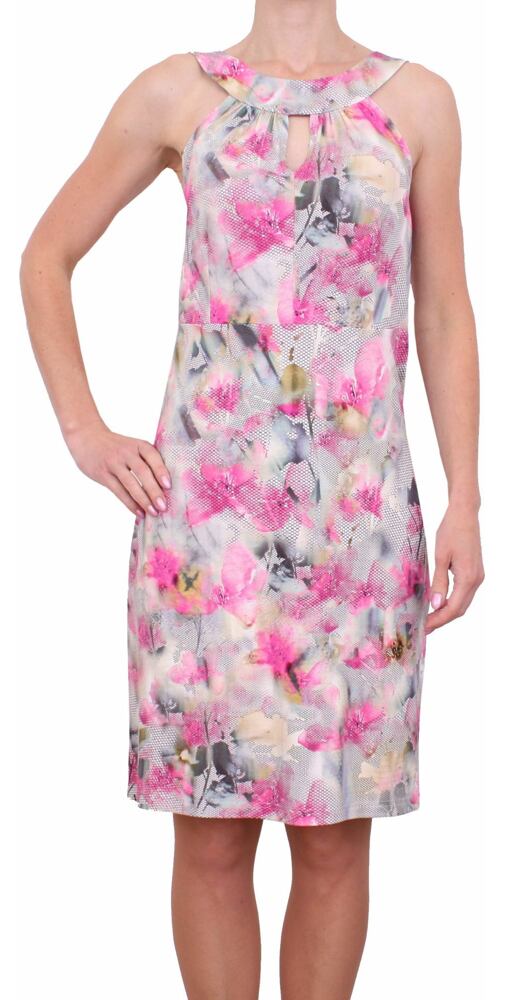Půvabné letní šaty Enerfe Jopess 724084 růžový tisk