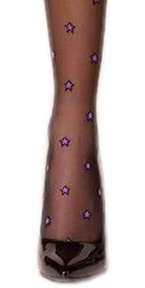 Černé silonkové ponožky Gabriella Stars 529