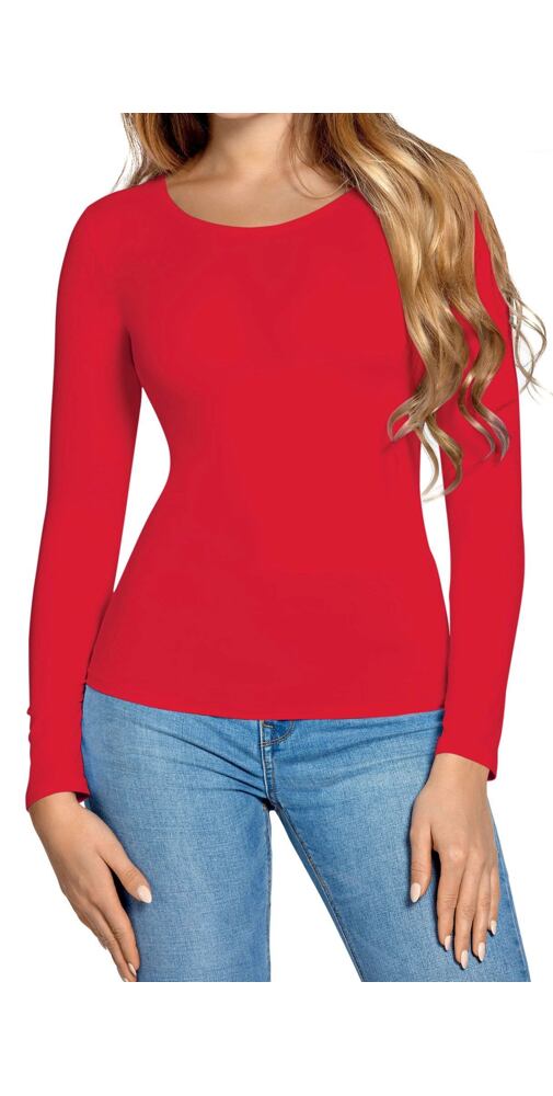 Dámské tričko s dlouhým rukávem Marinello 51961 červené