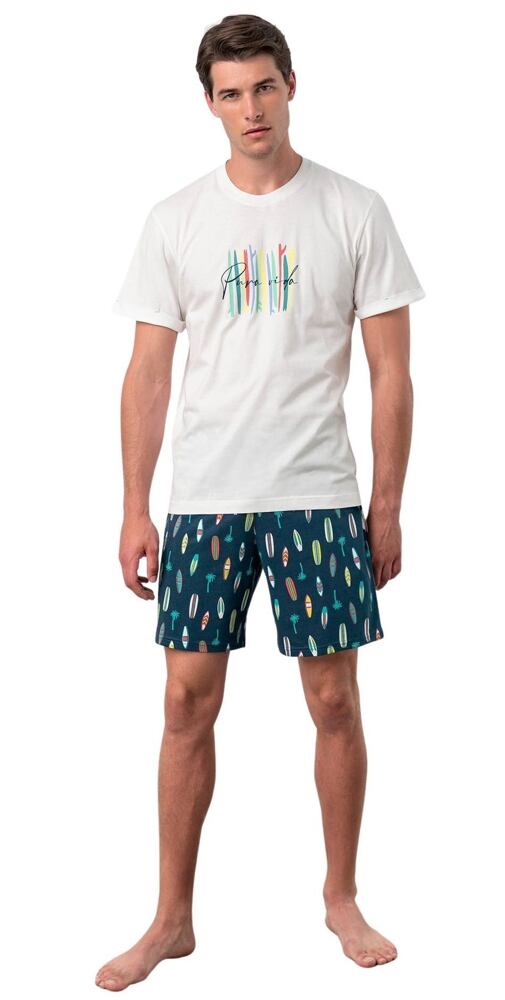 Mladistvé krátké pánské pyžamo Shorey Vamp 18700 white